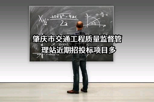 肇庆市交通工程质量监督管理站近期招投标项目多