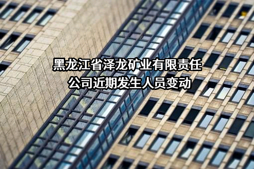 黑龙江省泽龙矿业有限责任公司近期发生人员变动