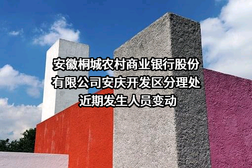 安徽桐城农村商业银行股份有限公司安庆开发区分理处