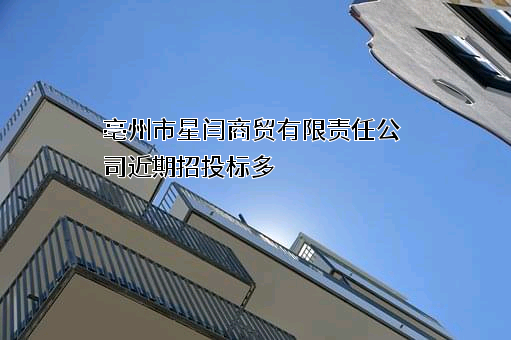 亳州市星闫商贸有限责任公司近期招投标项目多