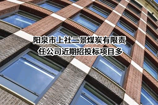 阳泉市上社二景煤炭有限责任公司近期招投标项目多