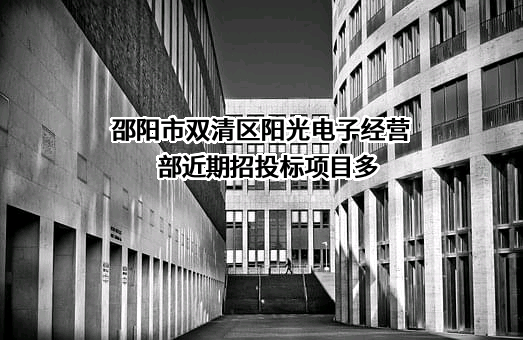 邵阳市双清区阳光电子经营部近期招投标项目多