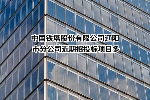 中国铁塔股份有限公司辽阳市分公司近期招投标项目多