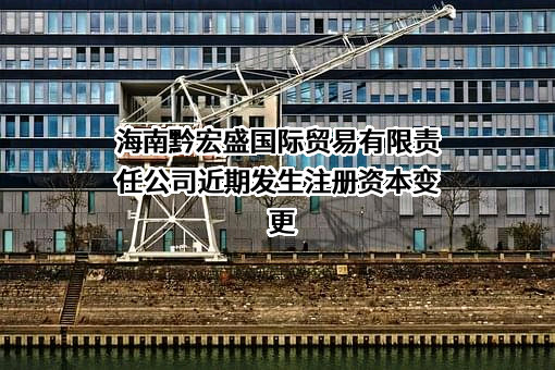 海南黔宏盛国际贸易有限责任公司