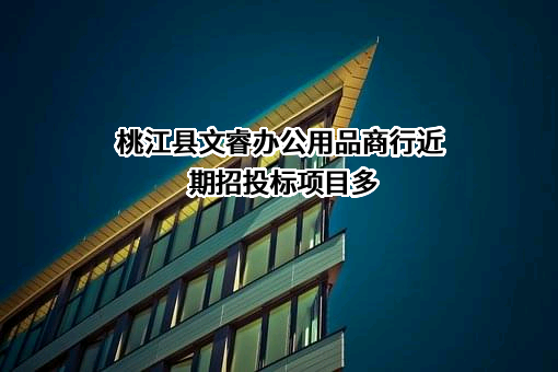 桃江县文睿办公用品商行近期招投标项目多