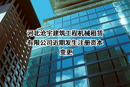 河北沧宇建筑工程机械租赁有限公司
