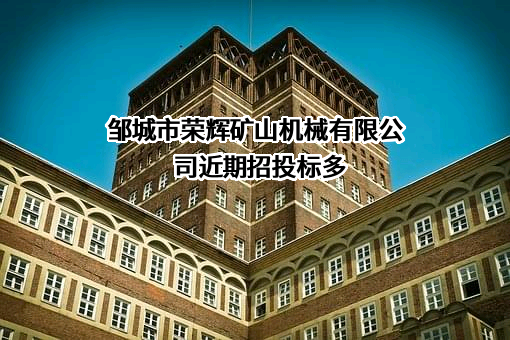 邹城市荣辉矿山机械有限公司近期招投标项目多