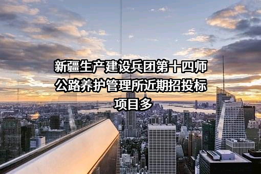 新疆生产建设兵团第十四师公路养护管理所近期招投标项目多