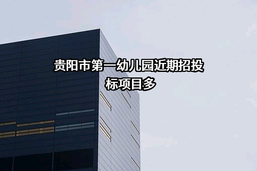 贵阳市第一幼儿园近期招投标项目多