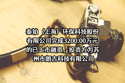 泰铂（上海）环保科技股份有限公司