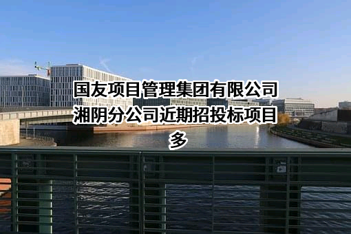 国友项目管理集团有限公司湘阴分公司近期招投标项目多