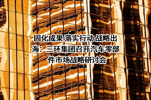 固化成果 落实行动 战略出海：三环集团召开汽车零部件市场战略研讨会