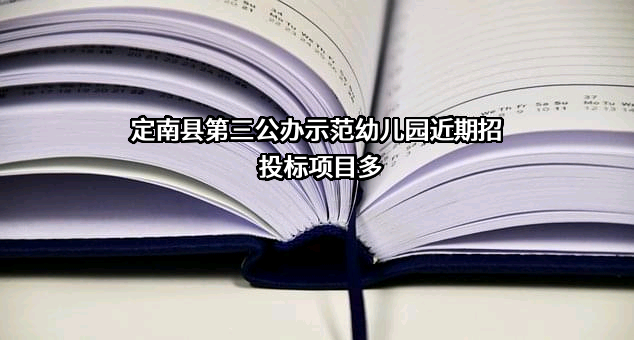 定南县第三公办示范幼儿园近期招投标项目多