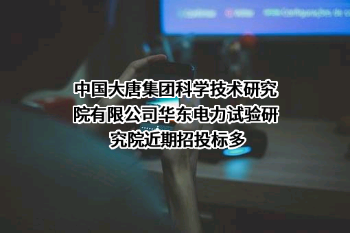 中国大唐集团科学技术研究院有限公司华东电力试验研究院近期招投标项目多