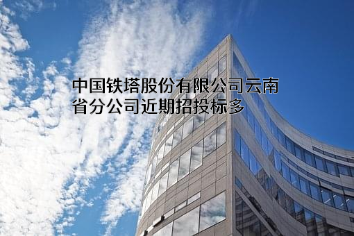 中国铁塔股份有限公司云南省分公司近期招投标项目多