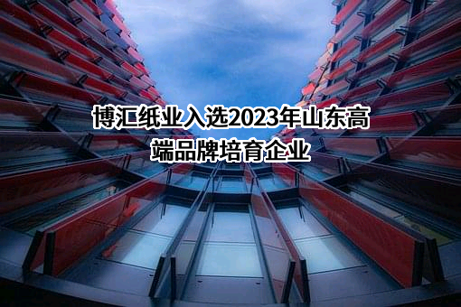山东博汇纸业股份有限公司