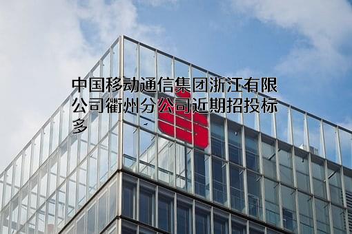 中国移动通信集团浙江有限公司衢州分公司