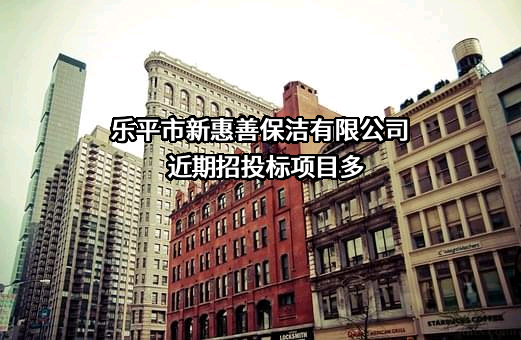 乐平市新惠善保洁有限公司近期招投标项目多