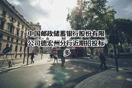 中国邮政储蓄银行股份有限公司德宏州分行近期招投标项目多