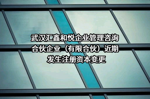 武汉汇鑫和悦企业管理咨询合伙企业（有限合伙）