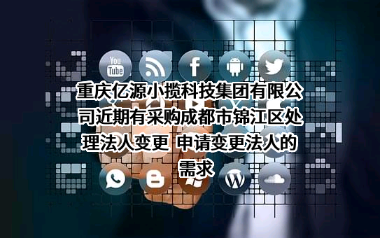 重庆亿源小揽科技集团有限公司近期有采购成都市锦江区处理法人变更  申请变更法人的需求