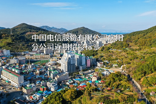 中国电信股份有限公司庆阳分公司近期招投标项目多