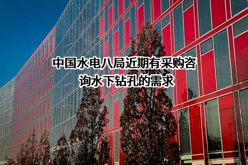中国水电八局近期有采购咨询水下钻孔的需求