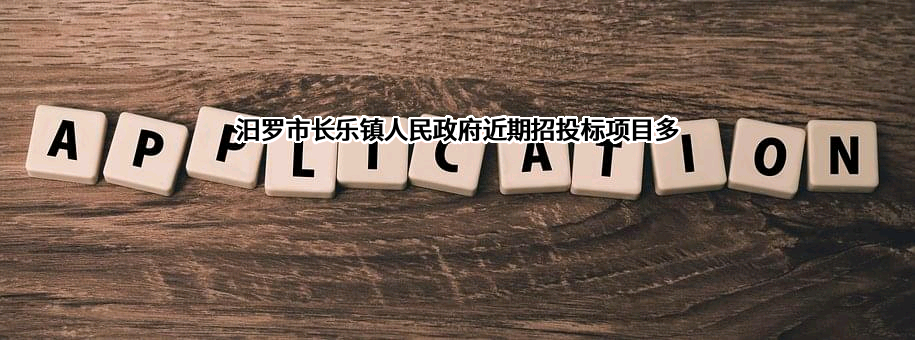 汨罗市长乐镇人民政府近期招投标项目多