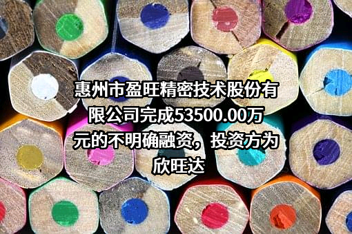 惠州市盈旺精密技术股份有限公司完成53500.00万元的不明确融资，投资方为欣旺达