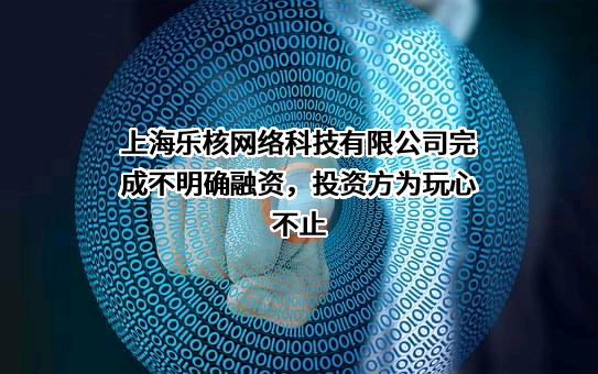 上海乐核网络科技有限公司完成不明确融资，投资方为玩心不止