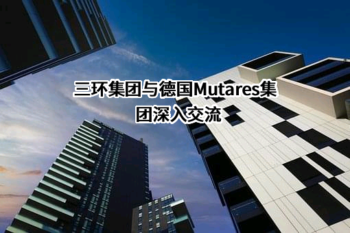三环集团与德国Mutares集团深入交流