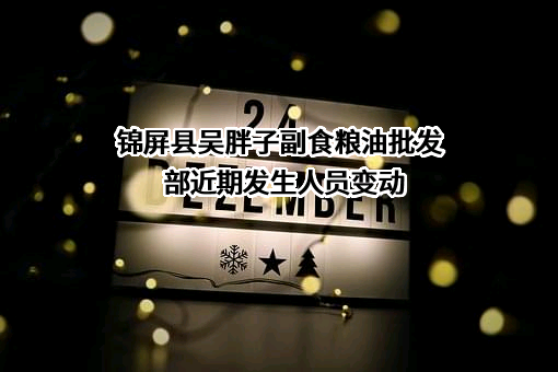 锦屏县吴胖子副食粮油批发部