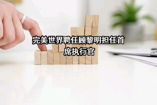 完美世界聘任顾黎明担任首席执行官