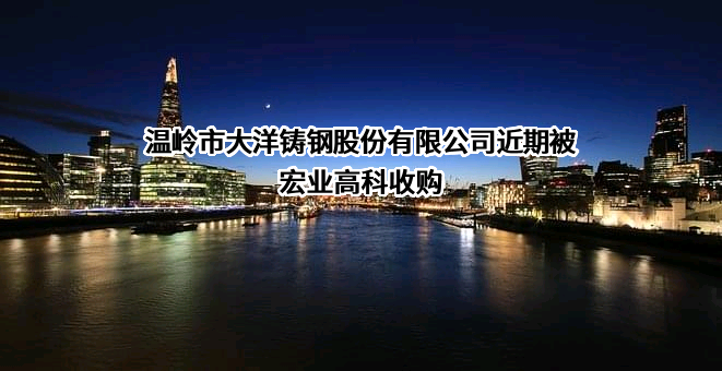 温岭市大洋铸钢股份有限公司近期被宏业高科收购