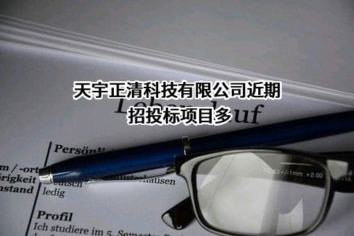 天宇正清科技有限公司近期招投标项目多