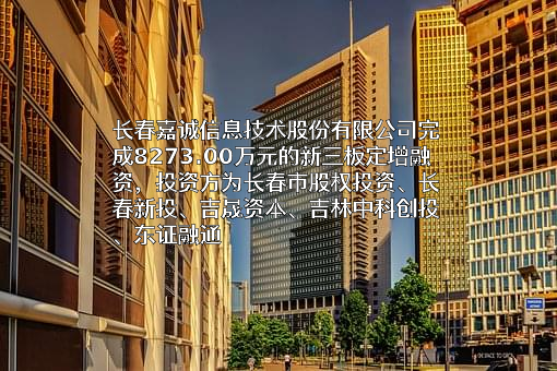 长春嘉诚信息技术股份有限公司