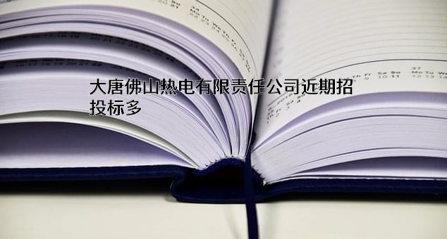 大唐佛山热电有限责任公司近期招投标项目多