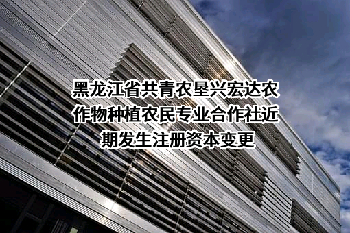 黑龙江省共青农垦兴宏达农作物种植农民专业合作社近期发生注册资本变更