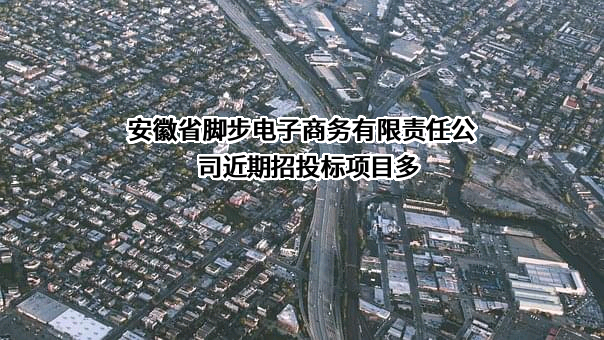 安徽省脚步电子商务有限责任公司近期招投标项目多