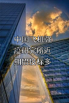 中国飞机强度研究所近期招投标项目多