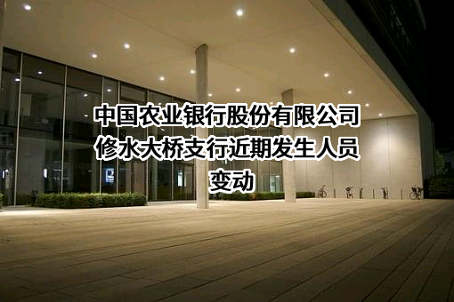 中国农业银行股份有限公司修水大桥支行