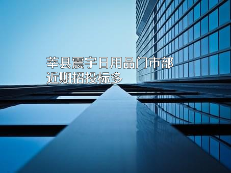 莘县震宇日用品门市部近期招投标项目多