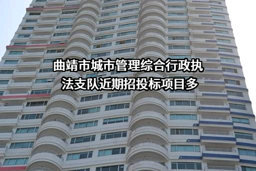 曲靖市城市管理综合行政执法支队近期招投标项目多