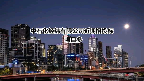 中石化经纬有限公司近期招投标项目多