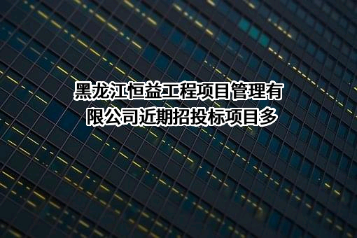 黑龙江恒益工程项目管理有限公司