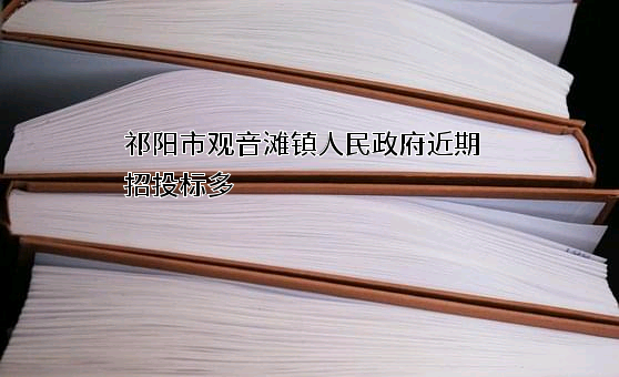 祁阳市观音滩镇人民政府近期招投标项目多