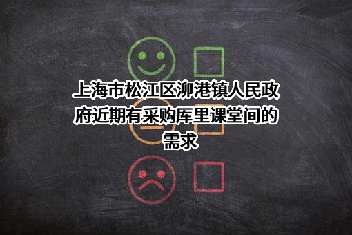 上海市松江区泖港镇人民政府近期有采购厍里课堂间的需求