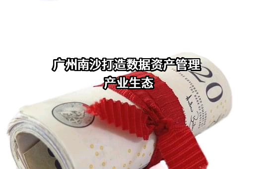 广州南沙打造数据资产管理产业生态
