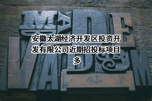 安徽太湖经济开发区投资开发有限公司