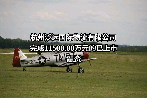杭州泛远国际物流有限公司完成11500.00万元的已上市融资